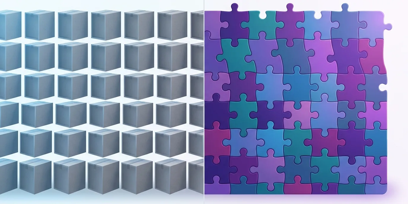 Titelbild des Artikels „Standardsoftware vs Individualsoftware: Der komplette Vergleich“