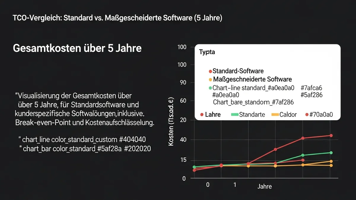 Kostenvergleich Standardsoftware vs Individualsoftware — TCO über 5 Jahre